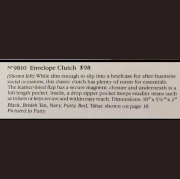 🔥 Rare Vintage Bonnie Cashin Coach Envelope Clutch 9810, made in NYC. - Picture 8 of 8